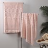 Cotton Geometric Jacquard Plush Soft Absorbent Bath Towel Set by Blue Nile Mills - 2 of 4
