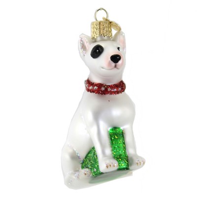 Old World Christmas 4.0" Bull Terrier Family Companion  -  Tree Ornaments