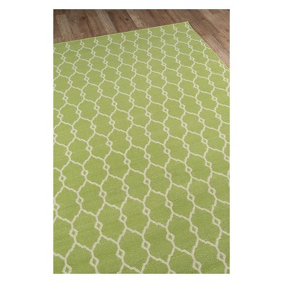 27'' Luxe Green Trellis Rectangular All-Weather Area Rug