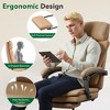 GALAXHERO Executive Leather Home Office Chair with Footrest, High Back Heavy Duty Ergonomic Desk Chair, Big and Tall with Lumbar Support - 4 of 4
