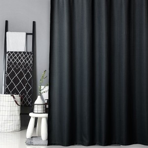 Waffle Weave Shower Curtain, Polyester Fabric Shower Curtains for Bathroom Washable - 1 of 4