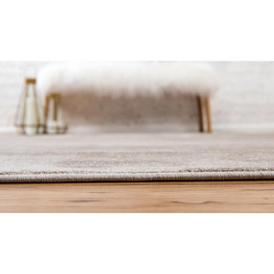 Reversible Easy-Care Brown Synthetic 4' x 6' Area Rug