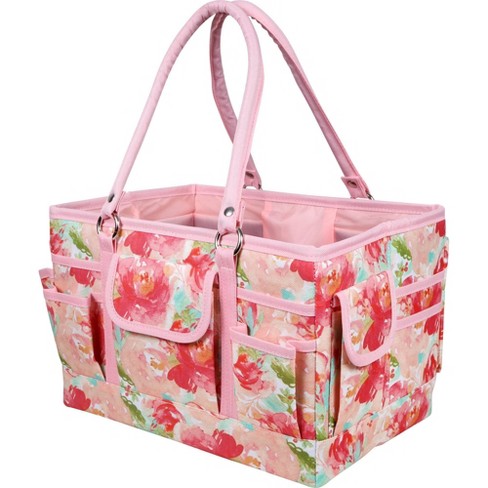 Singer Water Color Floral Print Storage Tote : Target