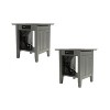 AFI Furnishings Nantucket End Table Set of 2 with Charger AG - 4 of 4