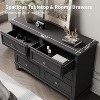 Dresser for Bedroom with 6 Drawer,Double Dresser TV Stand with Vintage Handle - 4 of 4