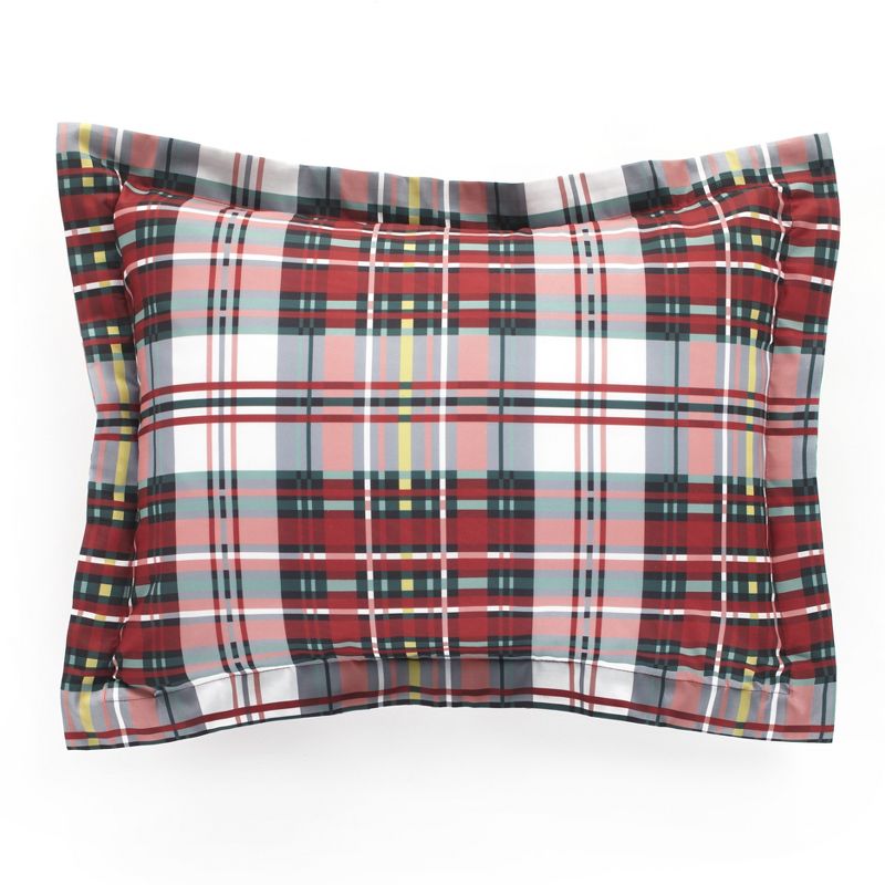 The Lakeside Collection Tartan Plaid Pattern Standard Size Pillow Sham 1 Pieces, 1 of 3