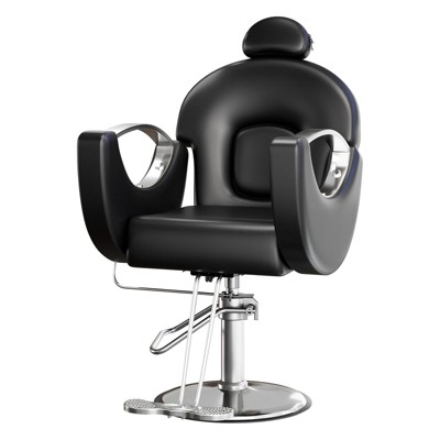 Reclining Hair Salon Chair,360° Swivel, Duty Hydraulic Pump,High-Density Cushion,Breathable PVC Leather, 130° Reclining,for Hair Stylist Barbershop