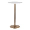 Sapphtopaz 27" Round Dining Table Pebble Contemporary Glam Adjustable Dining or Bar Table for Dining Room, Small Spaces - 4 of 4