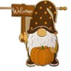 Fall Gnome Burlap House Flag Autumn Welcome Pumpkin 28" x 40" Briarwood Lane - 2 of 4