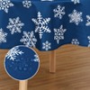 Oxford Fabric Printed Waterproof Tablecloth - Snowflake Design, Durable, Stain Resistant, Easy to Clean, Water Resistant - 4 of 4