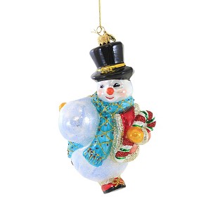 Huras 6.0 Inch Snowball Snowman Ornament Winter Frosty Tree Ornaments - 1 of 3