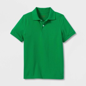 Boys' Short Sleeve Pique Uniform Polo Shirt - Cat & Jack™ - 1 of 3