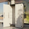 Syemin Storage Shed, Waterproof Large Storage Shed, Double Shelves for Cleaning Tools and Garden Accessories, White, 50"*29"*82" - 2 of 4