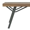 Garden Bench Brown and Gray Solid Acacia Wood and Steel 47.2 in - 3 of 4