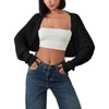 Womens Cropped Cardigan Long Sleeve Open Front Casual Cardigan Tops - 3 of 4