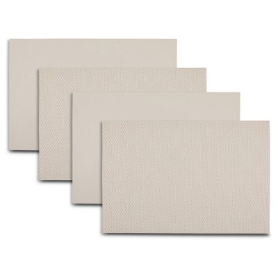 Dainty Home Basel Reversible Premium Vegan Leather 12" x 18" Rectangular Placemats Set of 4