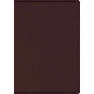 ESV Study Bible, Large Print (Burgundy) - (Leather Bound)
