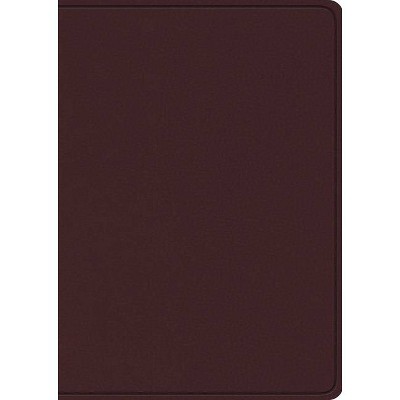 ESV Study Bible, Large Print (Burgundy) - (Leather Bound)