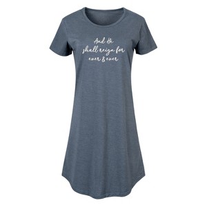 Women's - Instant Message - And He Shall Reign Graphic T-shirt Dress - 1 of 4