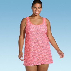 Lands' End Women's Swim Dress with Interior Shorts - 1 of 3