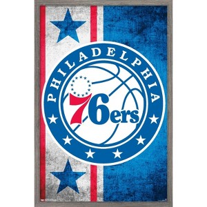 Trends International NBA Philadelphia 76ers - Logo 15 Framed Wall Poster Prints - 1 of 4