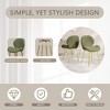 APRILSOUL33.27"Modern minimalist grey teddy velvet Dining Chairs Set of 2 with sturdy gold metal legs - 3 of 4