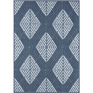 Obeetee Nimes Diamond Mirage Power Loomed Contemporary Indoor/Outdoor Area Rug - 1 of 1