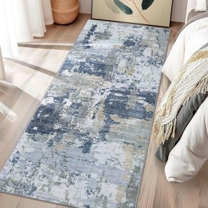 Area Rugs for Living Room Bedroom, Modern Abstract Machine Washable Rug Soft Rug, Low Pile Non Slip Carpet - 1 of 4