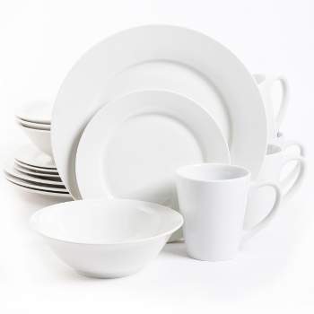 Noble Court 16 pc Dinnerware Set - White - Fine Ceramic
