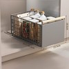 Metal Kitchen Extendable Drawer, Telescopic Kitchen Cabinet Drawer Pull-Out Cupboard Organizer Drilling Under Sink Shelf For Cabinet Cupboard - 2 of 4