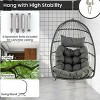 SUGIFT Hanging Egg Chair Wicker Swing Hammock Chair, Gray - 2 of 4