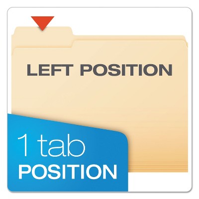 Manila Letter Size Top Tab File Folders, 100-Pack