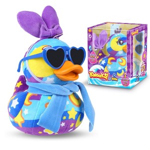 Maxi Kwaaks Alex Duck Plush – 6" (15cm) Printed Soft Toy with Stitched Eyes, Fluffy Touch & 3 Matching Accessories – Mix & Match Cute Plushie - 1 of 4