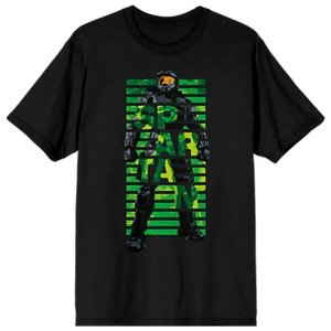 Halo Franchise Spartan Digi Pop Art Crew Neck Short Sleeve Women's Black T-shirt - 1 of 4