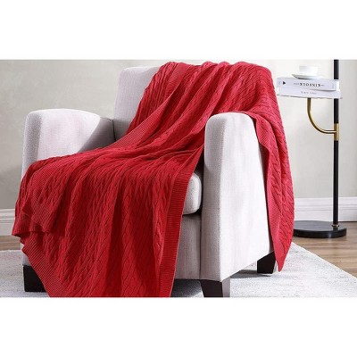 The Nesting Company – Oak 100% Cotton Cable Knit Ultra Comfortable Throw Blanket 50" x 70"