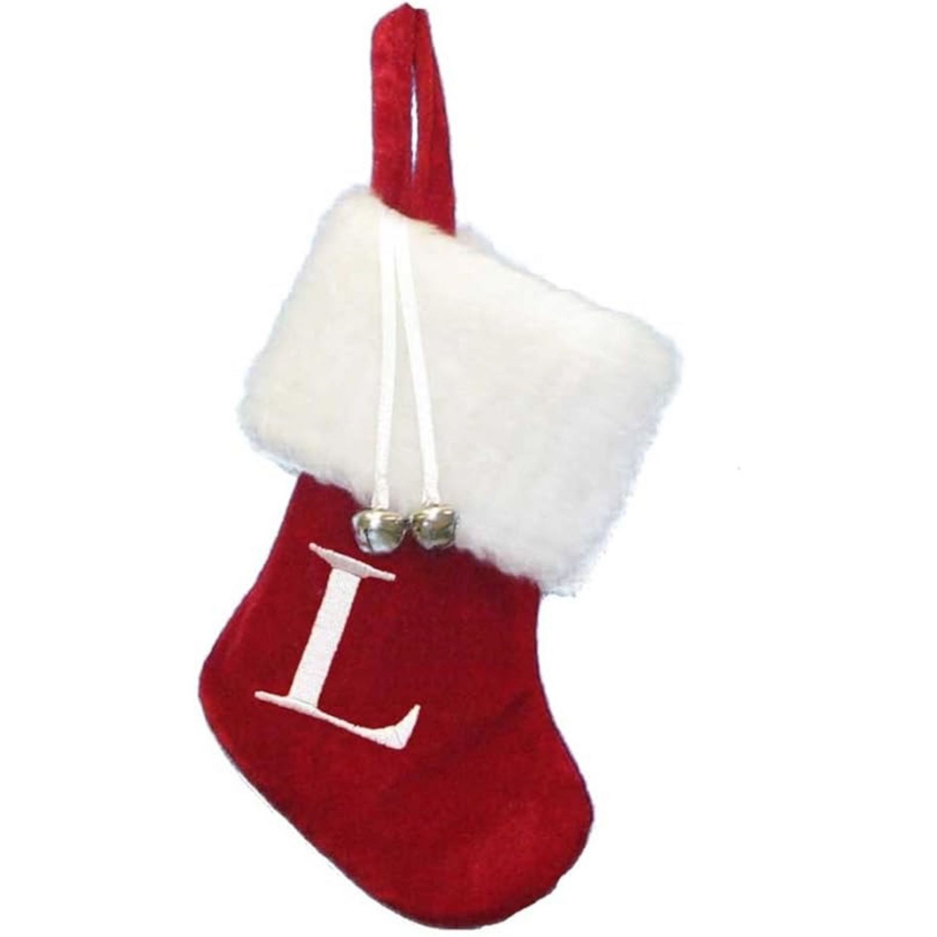 Kurt Adler Monogrammed “L” Miniature Christmas Stocking, 7"