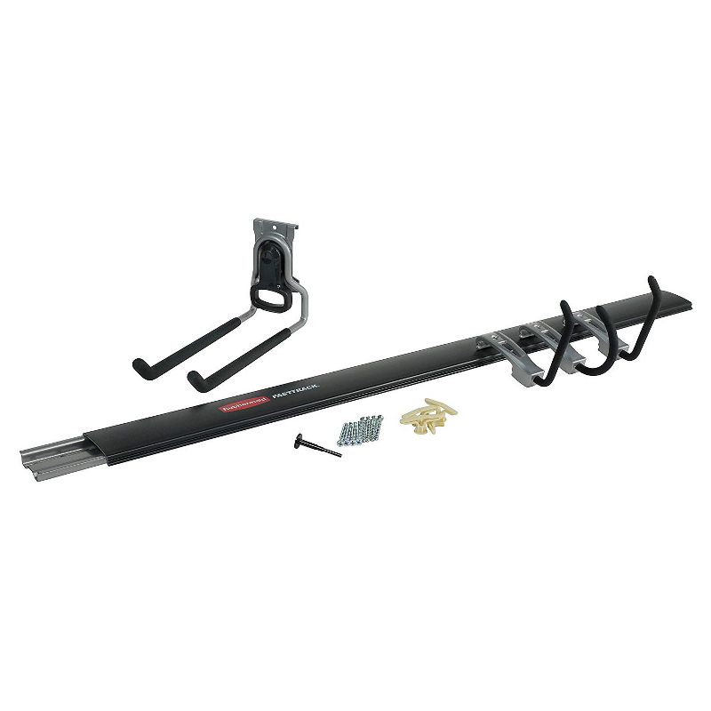 Rubbermaid FastTrack Garage Storage System 5 Piece All in One Rail and Hook Kit (3 Pack), 2 of 7