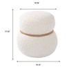 Grungis Snowman Wool Benches,Round Upholstered Ottoman,Ottoman Bench for Living Room,Bedroom - 3 of 4