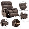 Dual Motor Power Lift Recliner Chair, Infinite Position, Lay Flat 180° Recliner Chair Sofa With Heating and Massage, Extended Footrest, Cup Holder - 4 of 4