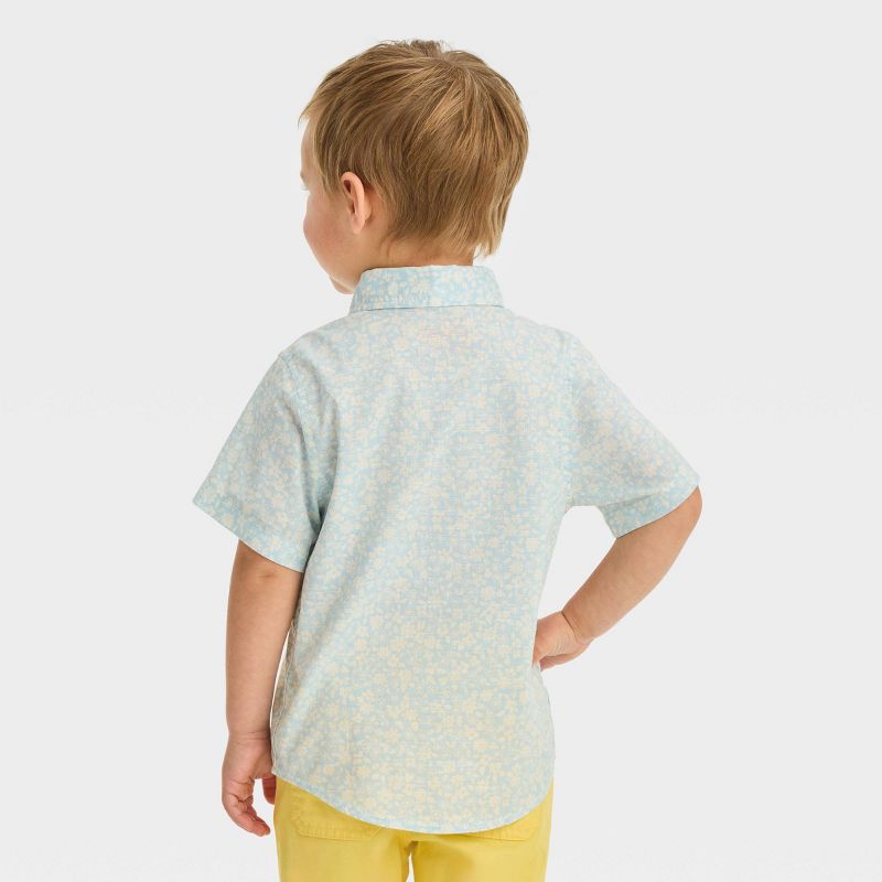 Toddler Boys&#39; Short Sleeve Poplin Button-Up Shirt - Cat &#38; Jack&#8482;, 3 of 8