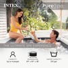 Intex 28449EH PureSpa Greystone Deluxe Spa Set, 140 Bubble Jet Square Hot Tub with Energy Efficient Spa Cover, 4 Person Capacity, 69" x 28" - 2 of 4