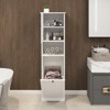 VYNXARIA One-Compartment One-Door Tilt-Out Laundry Sorter Cabinet - White - 2 of 4