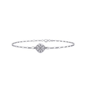 Slickblue Women's Celtic Quaternary Knot Sterling Silver Ankle Bracelet, Boho Style, Silver, 7 Inch - 1 of 3