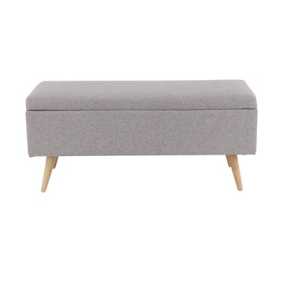Contemporary Storage Bench Gray - Olivia & May