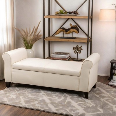 NicBex Modern 50" Storage Bench with Curved Arms for Bedroom and Living Room