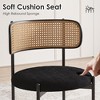 Okak Set of 2/4 Upholstered Rattan Back Round Dining Chair with Metal Legs,Armless Accent Dining Chairs for Dining Room,Kitchen - 3 of 4