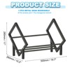 Unique Bargains Stainless Steel Magazine CD Storage Desk Decorative Bookshelf - 2 of 4