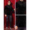 Lars Amadeus Men's Mock Turtleneck Long Sleeves Basic Velvet T-Shirt - 4 of 4