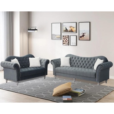 Hybition 2-Piece Velvet Living Room Set