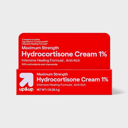 Anti-Itch 1% Hydrocortisone Maximum Strength Intensive Healing Cream - 1oz - up&up™ - image 1 of 4